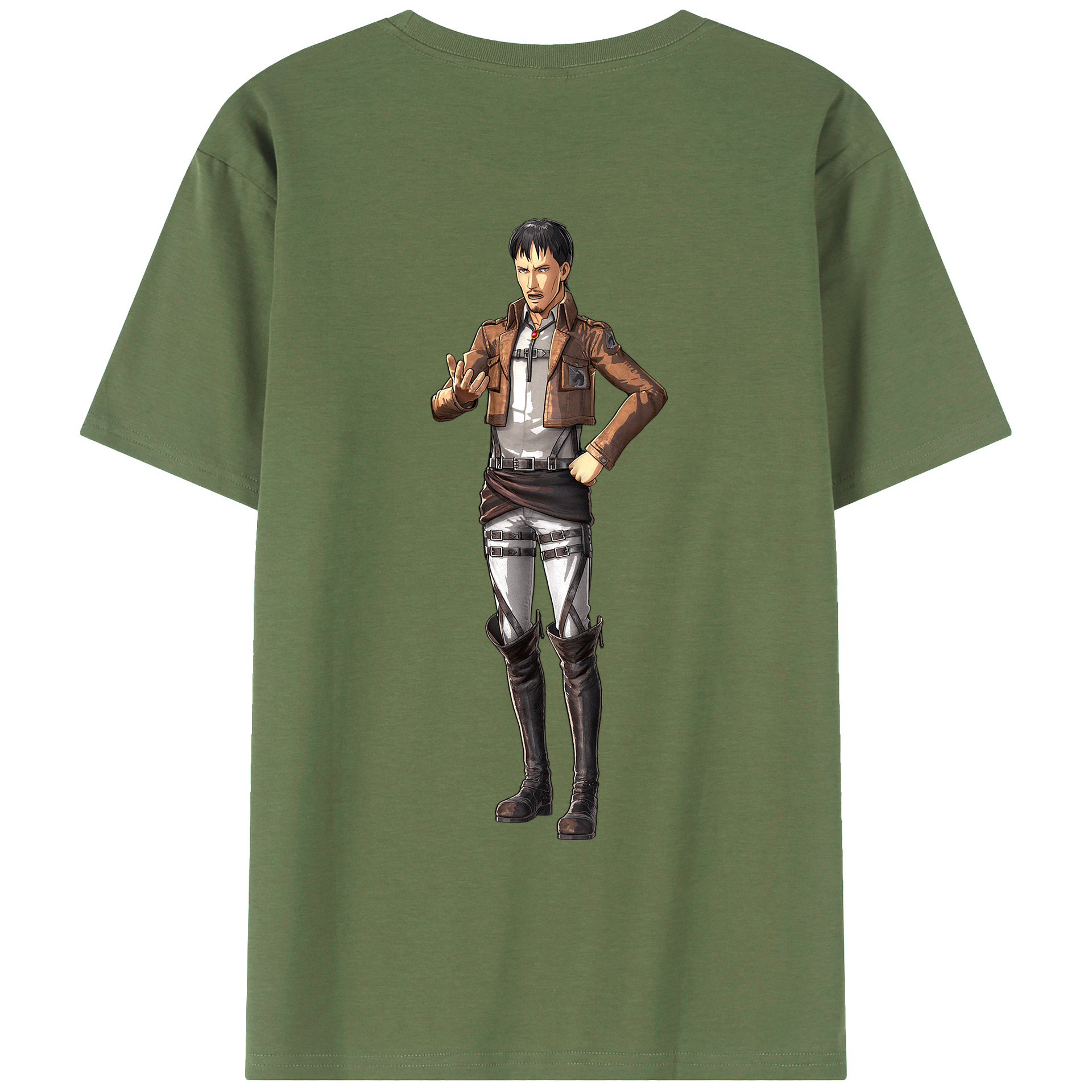（画像用） 進撃の巨人 Attack on Titan 綿100％ メンズ半袖Tシャツ（バックプリント） 通気性